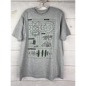 Rick And MortyT-Shirt Mens XL Gray Short Sleeve Ripple Junction Adult Swim